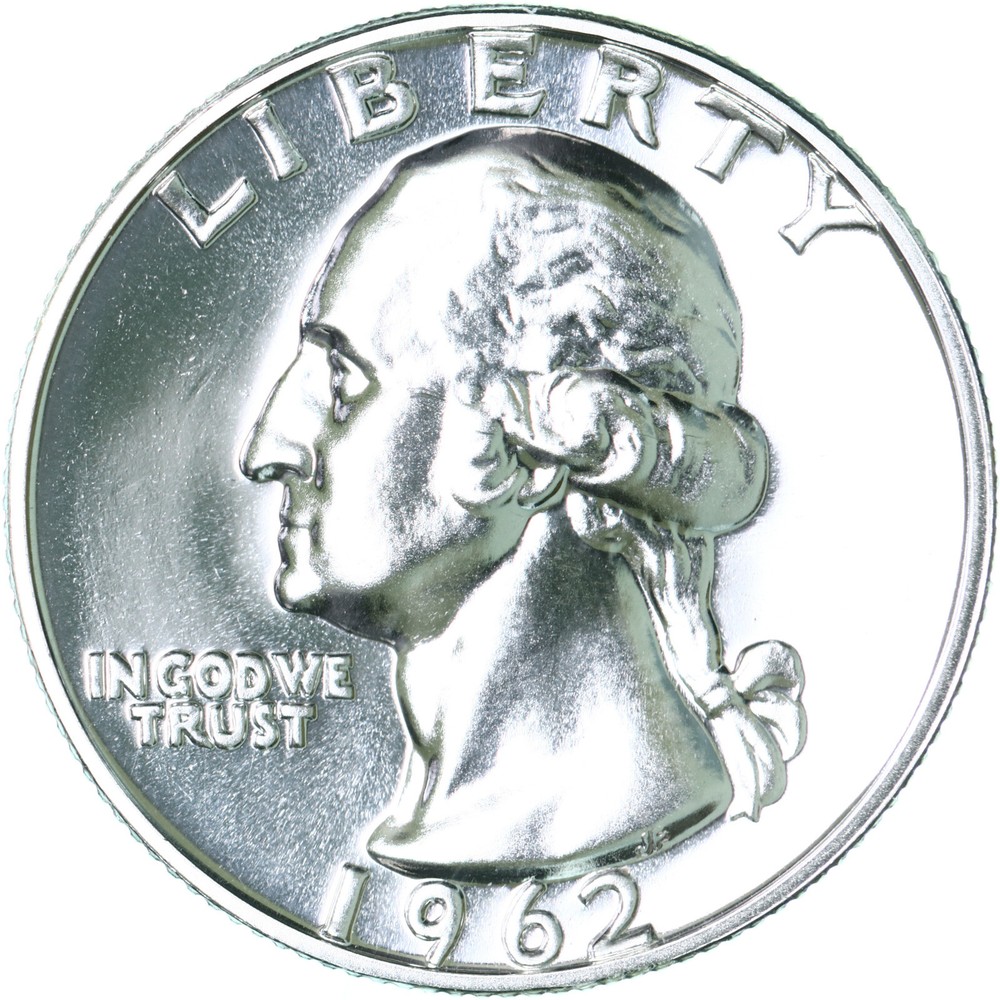 1962 (P) Washington Quarter Gem Proof 90% Silver Coin