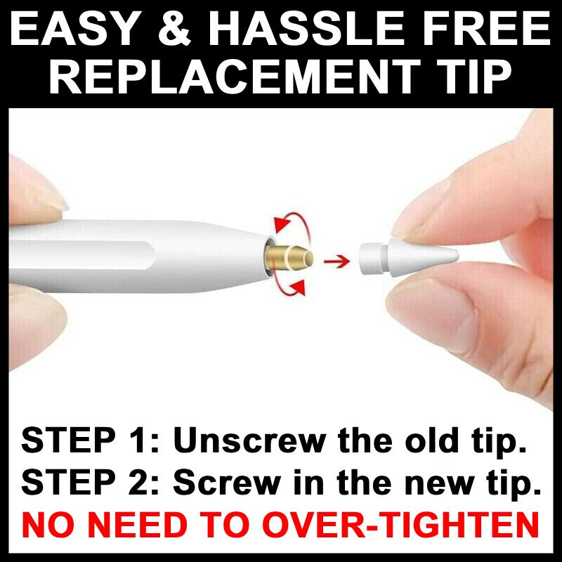 4pk Tips for Apple Pencil Replacement 1st Gen 2nd Gen Pen iPad Pro Nib iPencil