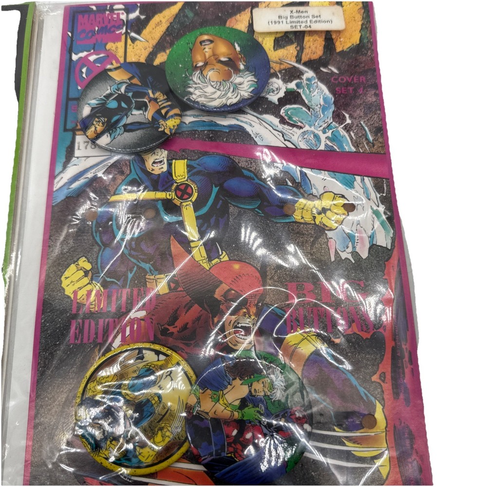X-Men Limited Edition Jim Lee Cover Button Set Bundle RARE Marvel Comics 1991