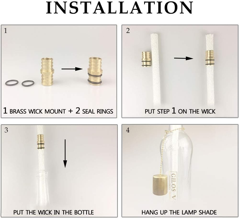 EricX Light Wine Bottle Torch Kit 4 Pack, Includes 4 Long Life Wicks...