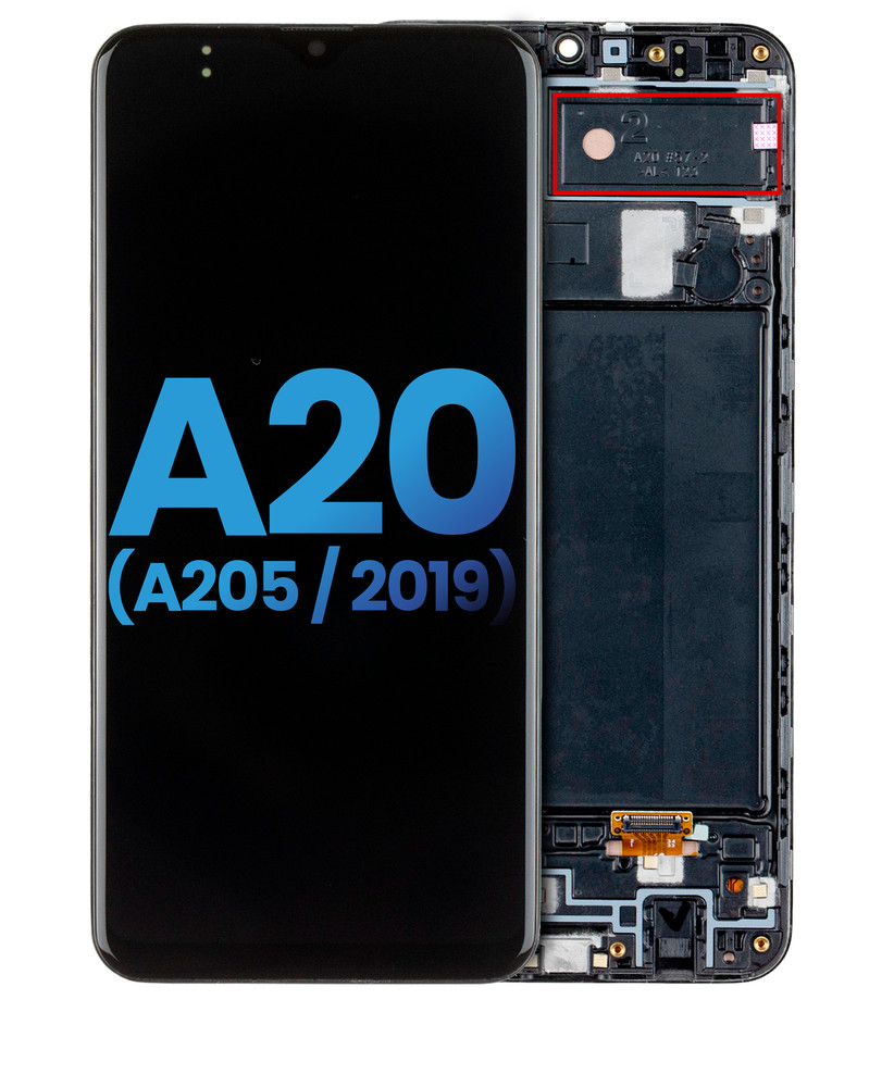 Replacement LCD Assembly With Frame For Samsung Galaxy A20 A205 - All Colors