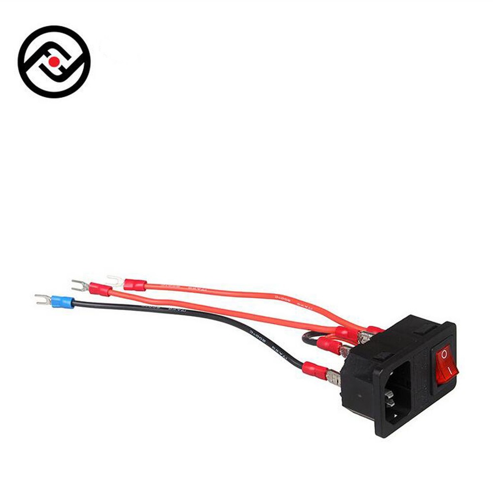 1PC Power Switch Socket Module 220V/110V 10A With Fuse For 3D Printer Parts