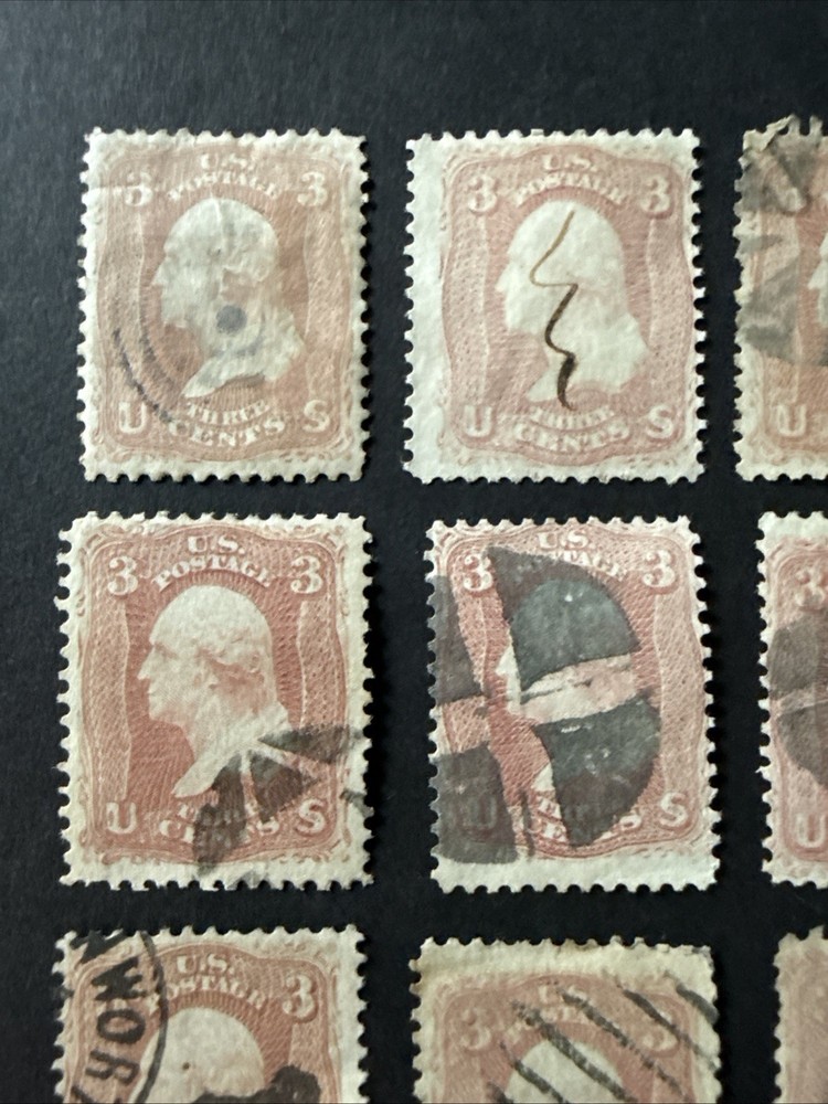 US Scott #65 X 9 Some Fancy Cancels