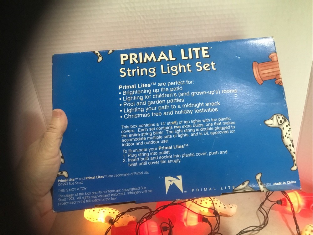 Primal Lite Hot Spots Vintage String Light Set Dalmation Dog Fire Hydrants