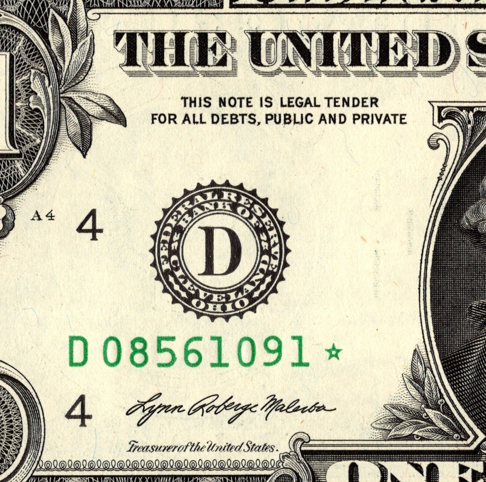 2021 D Star Note One Dollar Bill Regular Run Pack Note D08561091*