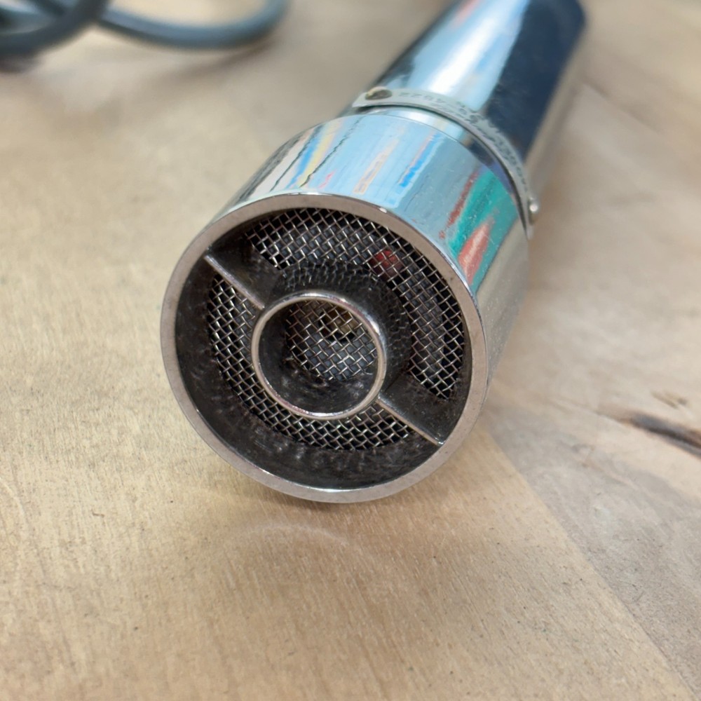 Lafayette Slim Crystal Microphone 99-4522 w Table Stand & Original Box, UNTESTED