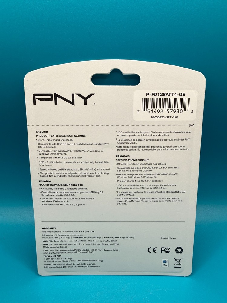 PNY 128GB USB 2.0 Flash Drive Attaché 4