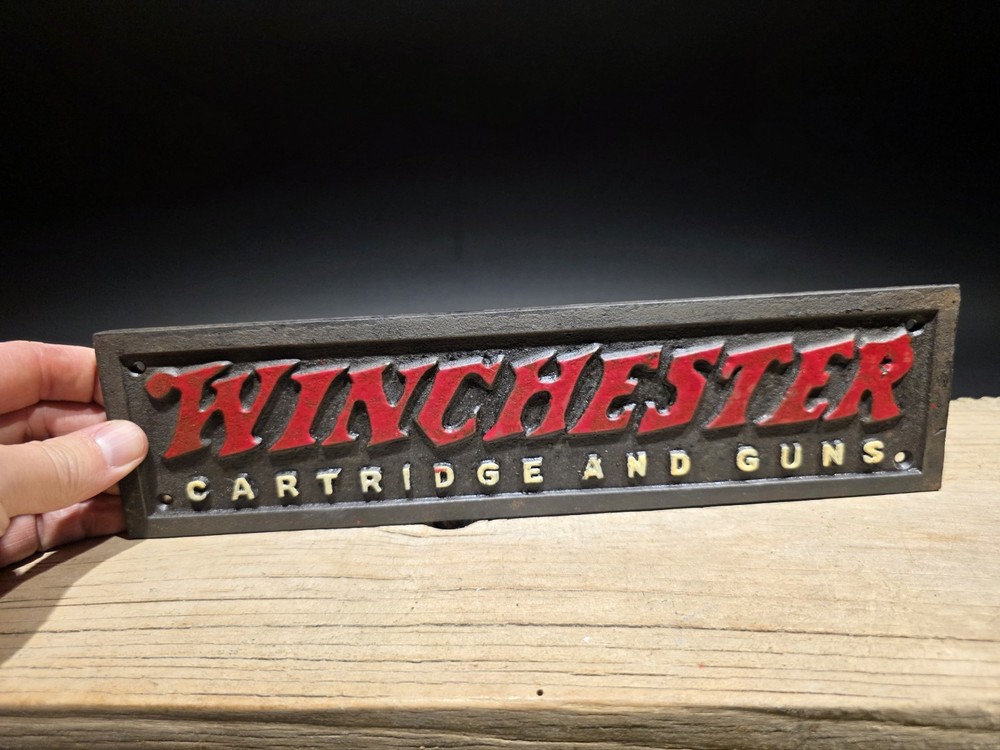 12" Cast Iron Winchester Plaque Sign