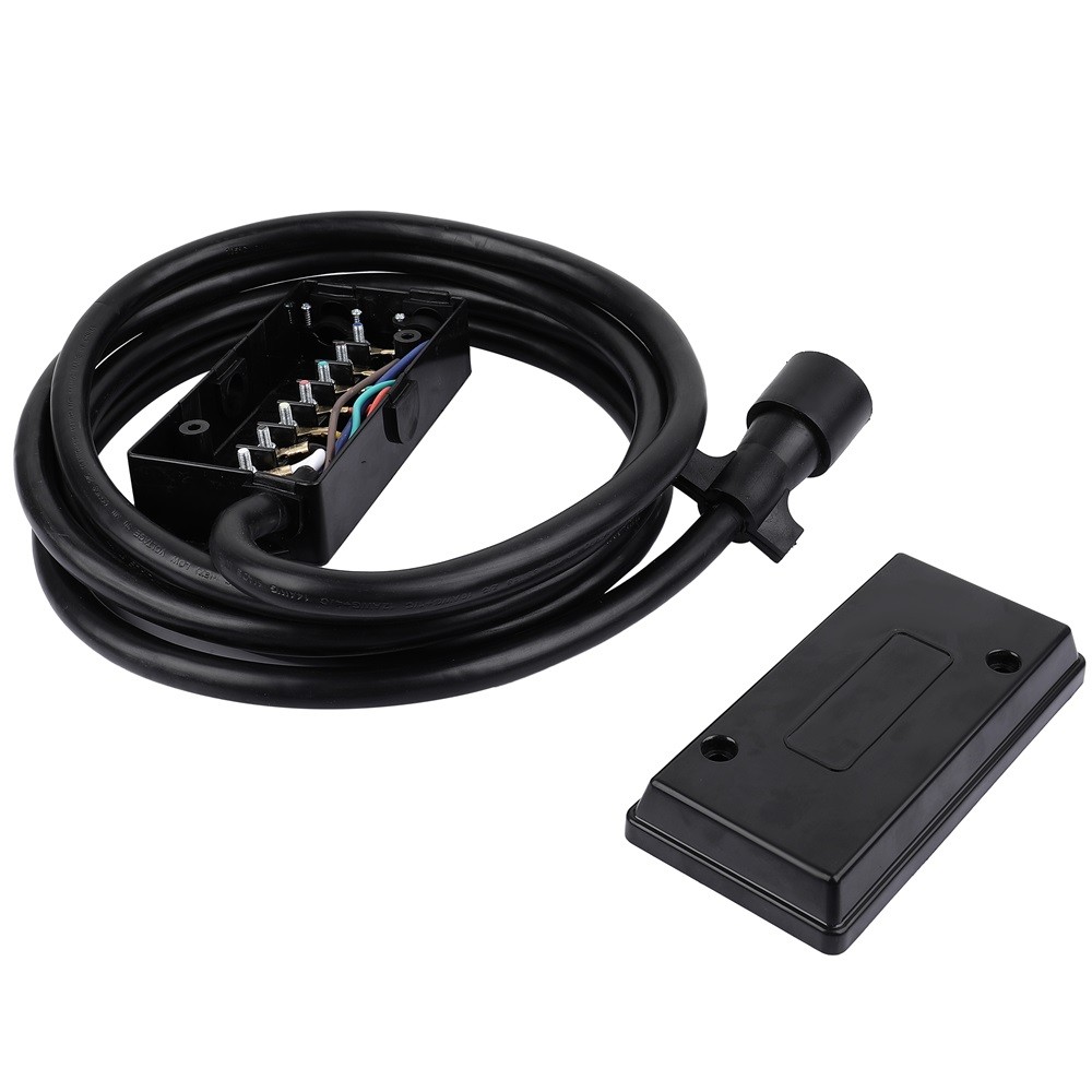 12 Foot 7 Way Plug Inline Pre-Wired Trailer Cord Junction Box Cable