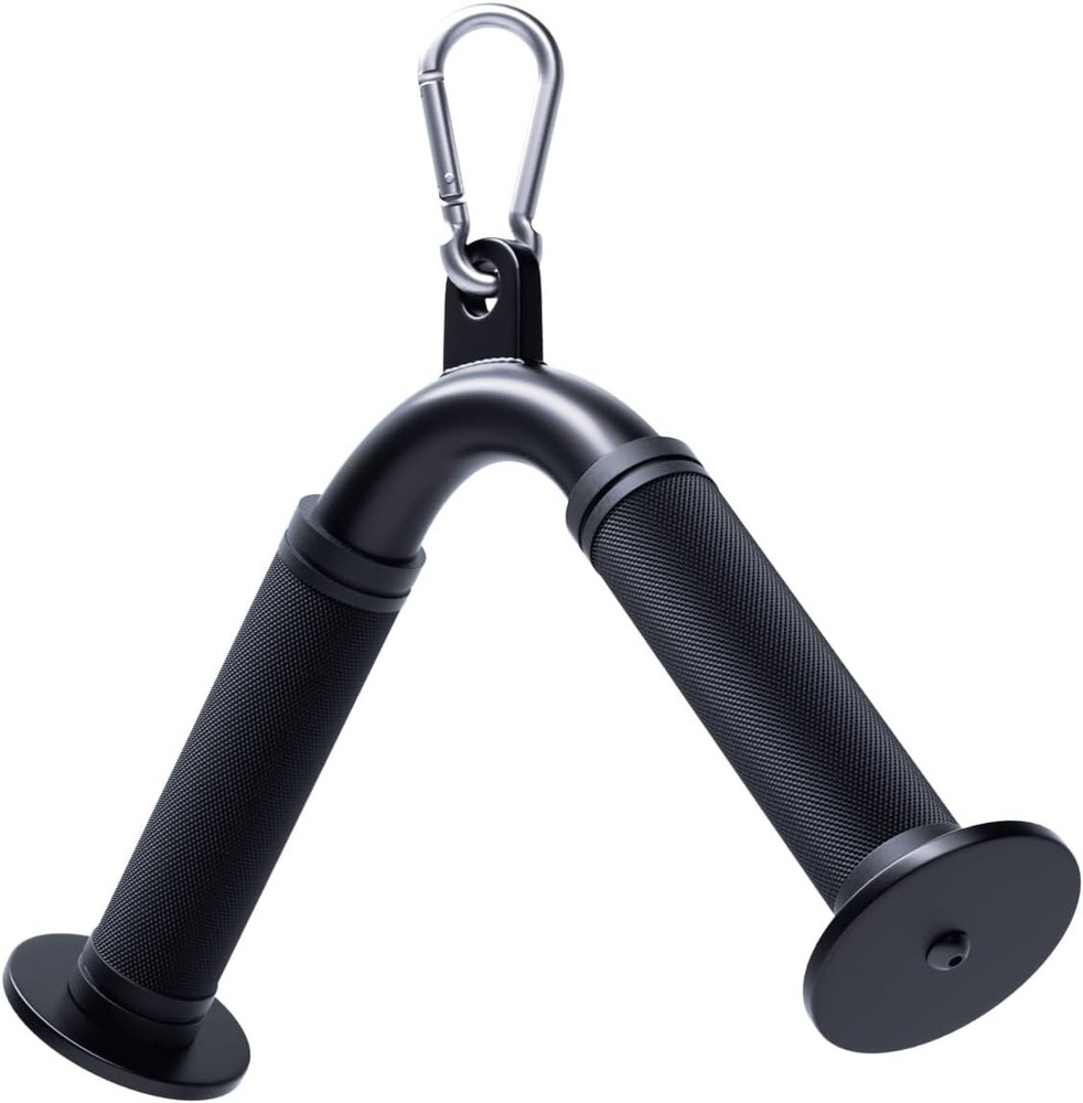 Tricep Press Down V Bar, Cable Machine Attachment Home Gym LAT Pulldown black