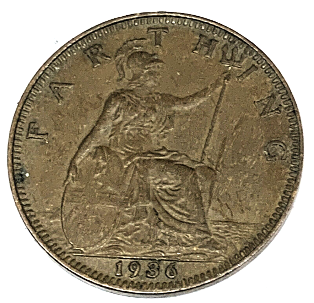 # C7090 GREAT BRITAIN COIN, FARTHING 1936