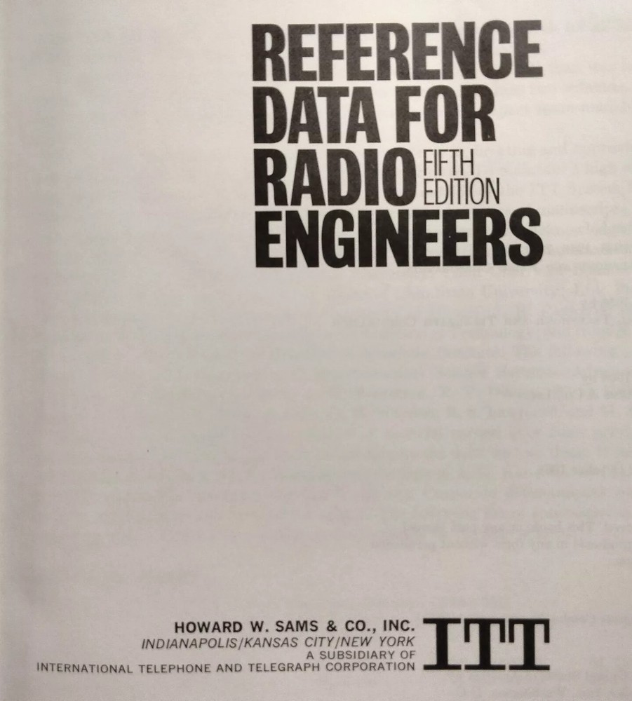 1968 Reference Data for Radio Engineers 5th Edition ITT Howard Sams Vintage