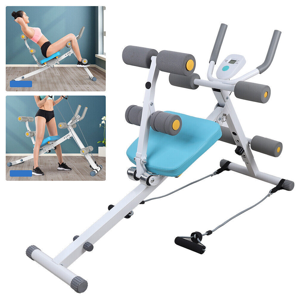 Multi-Workout Ab Machine Foldable Abdominal Cruncher Sit Up Bench Side Shaper