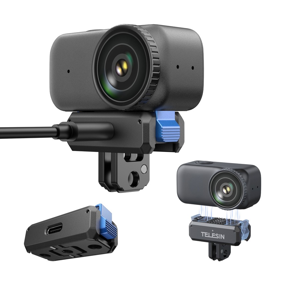 Magnetic Quick-Release Charging Adapter Mount for DJI Osmo Nano Action Camera