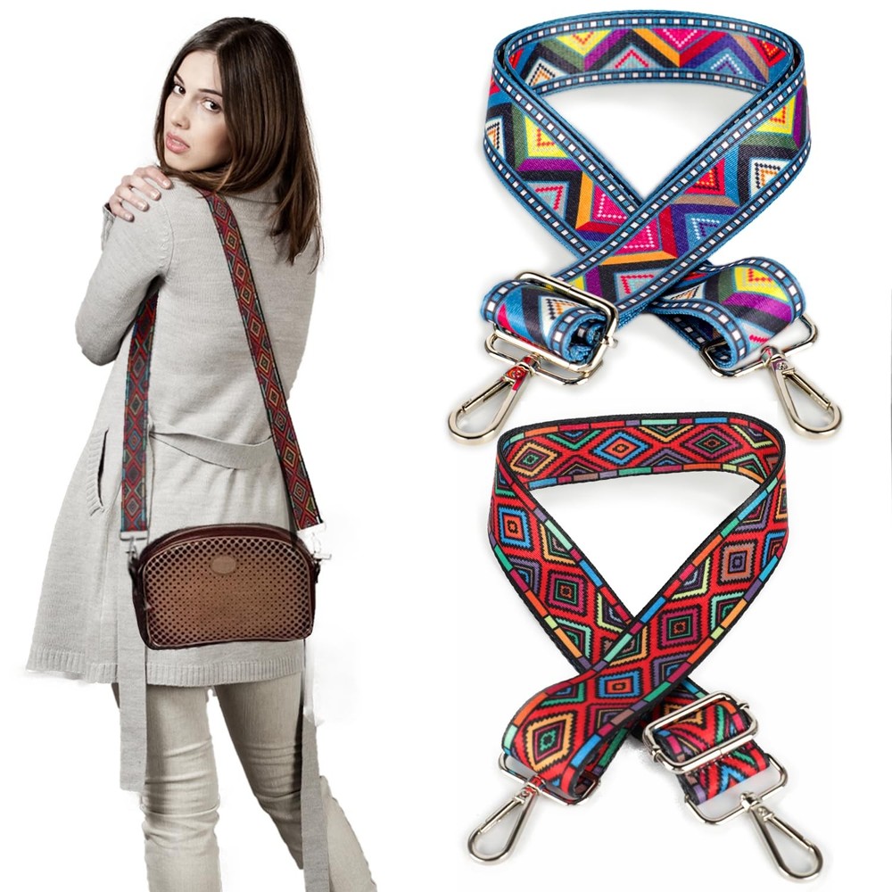 2 PCS Purse Strap, 1.5" Wide Shoulder Strap Adjustable Replacement, Repla