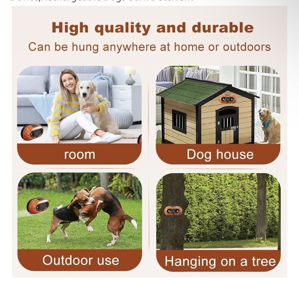Bsemax Anti Bark Device | 3 Modes | 50ft Range Rechargeable Dog Bark Control