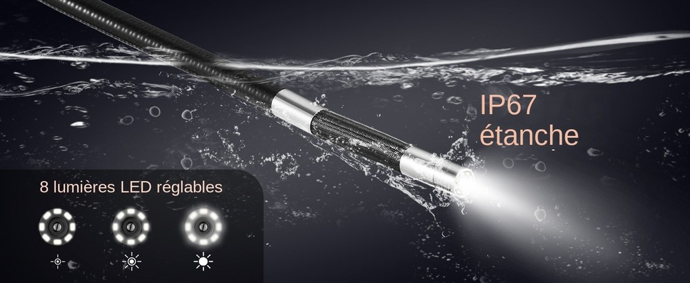 Articulating Borescope Camera withLight Two-way Articulated Endoscope Inspection