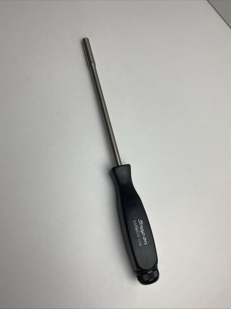 Snap-on 12” SSDM80B Interchangeable Magnetic Bit Driver Black Handle, 5 Bits