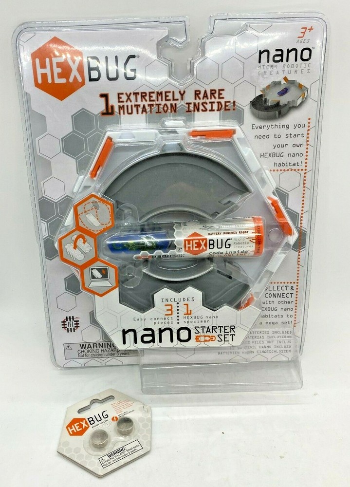 HexBug Nano Starter Set 1 Extremely Rare Mutation Hex Bug With Extra Batteries