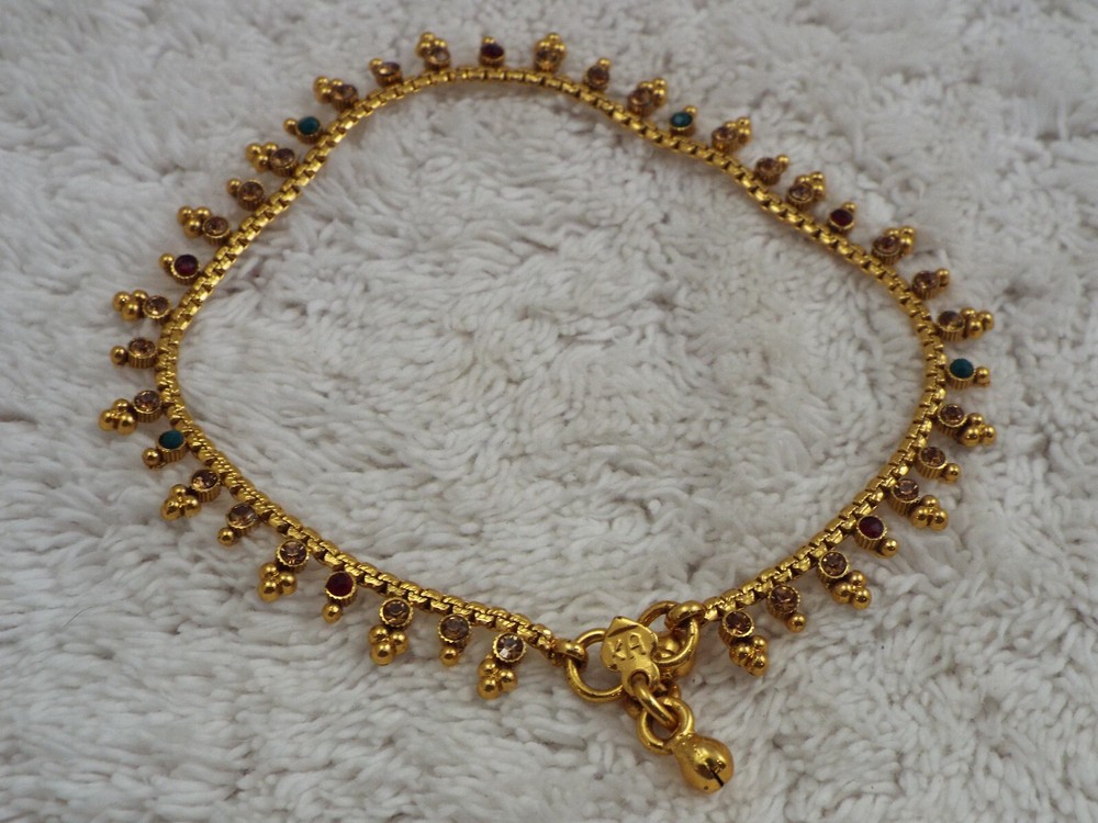 Goldtone Rhinestone Anklet / Bracelet