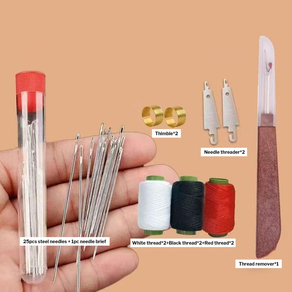 Travel Sewing Tool Set Thimble Needles Thread Hand Repair Tools