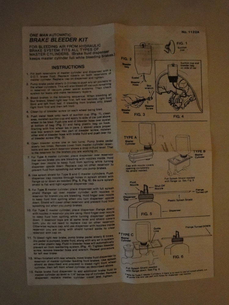 Motive Brake Bleeder Kit 0380 plus additional brake bleed tools