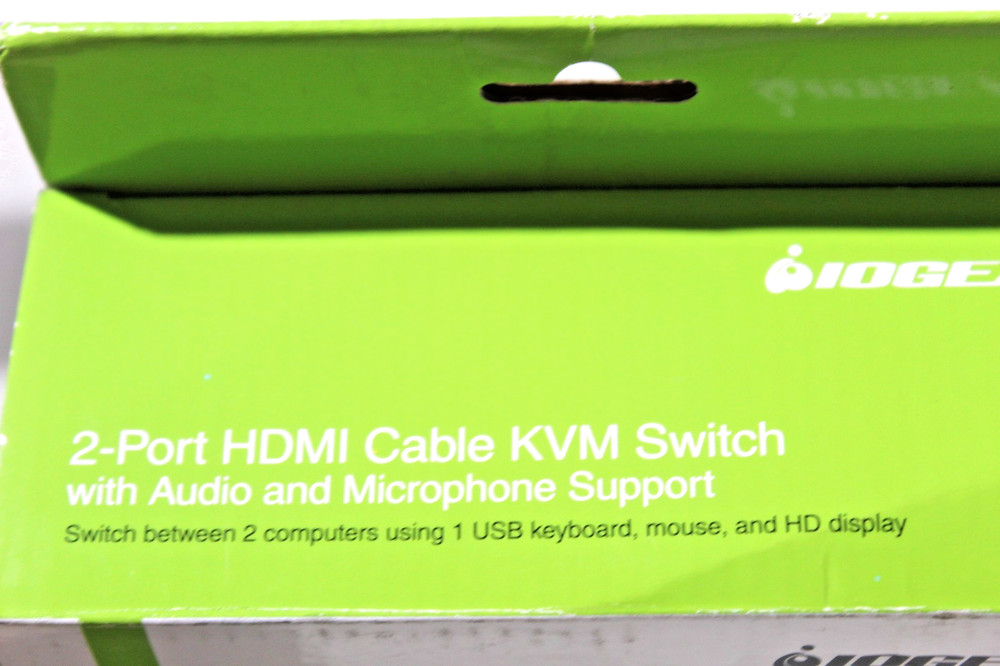 2-Port HDMI Cable KVM Switch with Audio and Microphone Support, Model GCS62HU