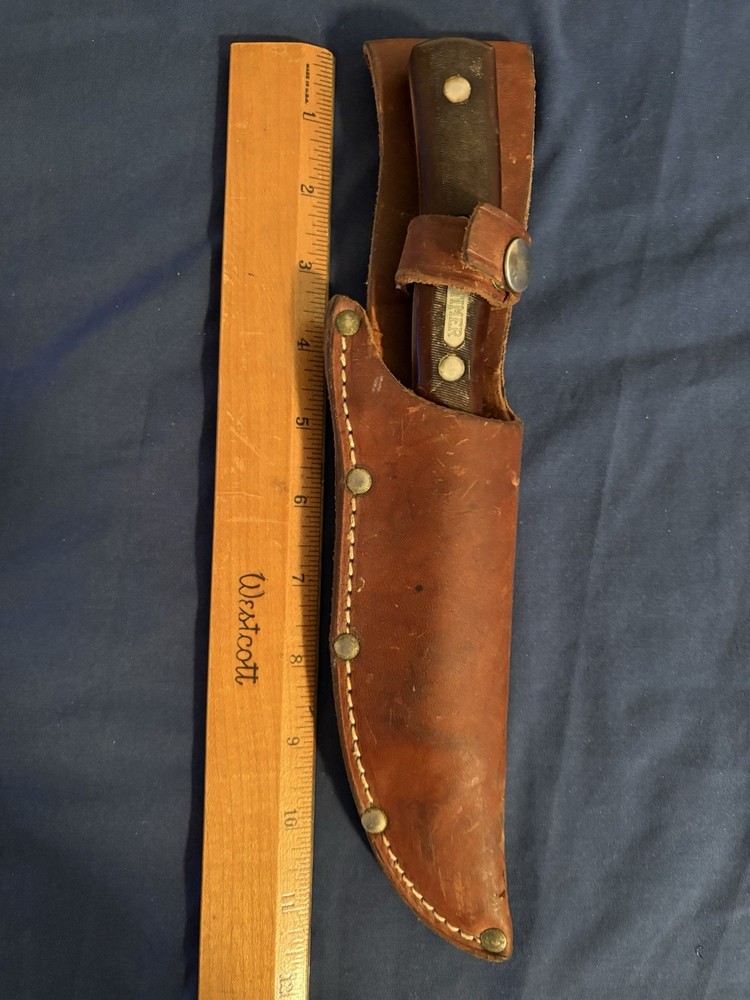 Old Timer schrade 150T Knife W/leather Sheath