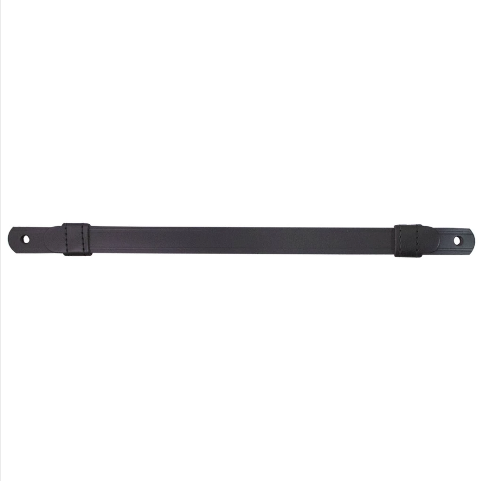 GENUINE U.S. CAP STRAP: FRONT BLACK COWHIDE - ENLISTED