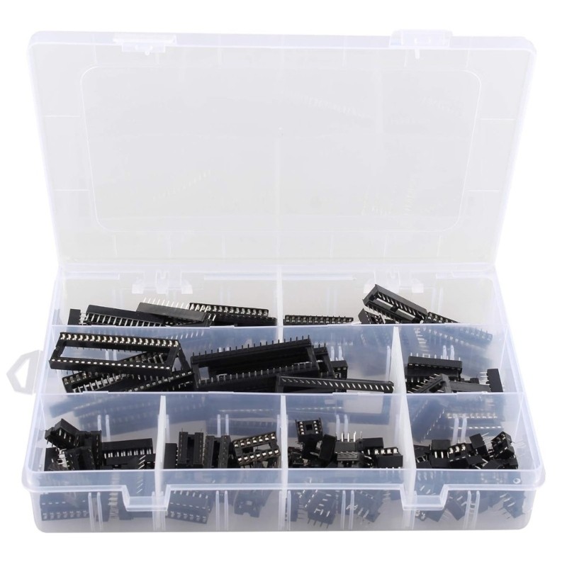 Comprehensive Set of 122 DIP IC Socket 2.54mm Pitches for Electronics Component