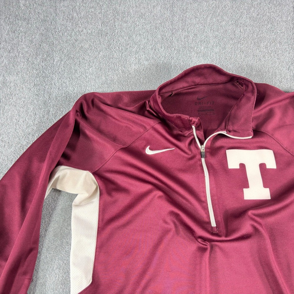 Nike Team Dri-FIT Texas Aggies 1/4 Zip Pullover Mens Medium Maroon