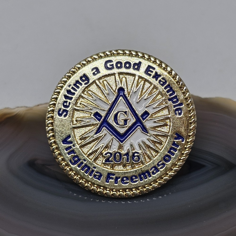 Virginia Freemasonry "Setting a Good Example" James Litten Lapel Pin 2016