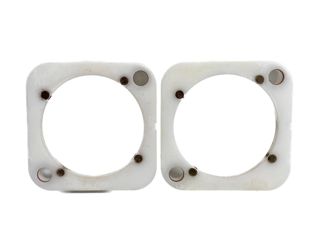 (2) AGILENT TruCentre Magnetic Alignment Plate Collar Vessel Adapter Square B