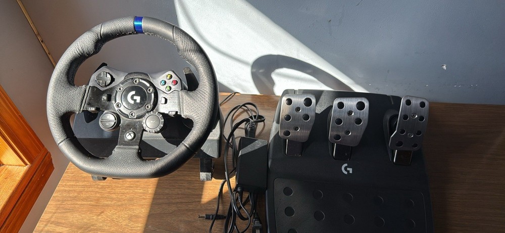 Logitech Steering Wheel, Pedal Set & Power Adapter Racing Game Bundle