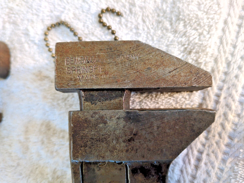 Vintage Bemis & Call Co. 12" Adjustable Monkey Pipe Wrenches