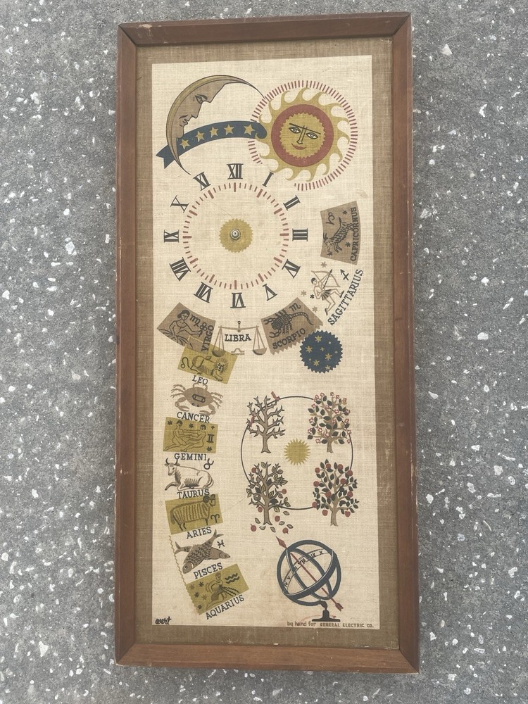 General Electric (non Working) Large Astrology Wall Clock
