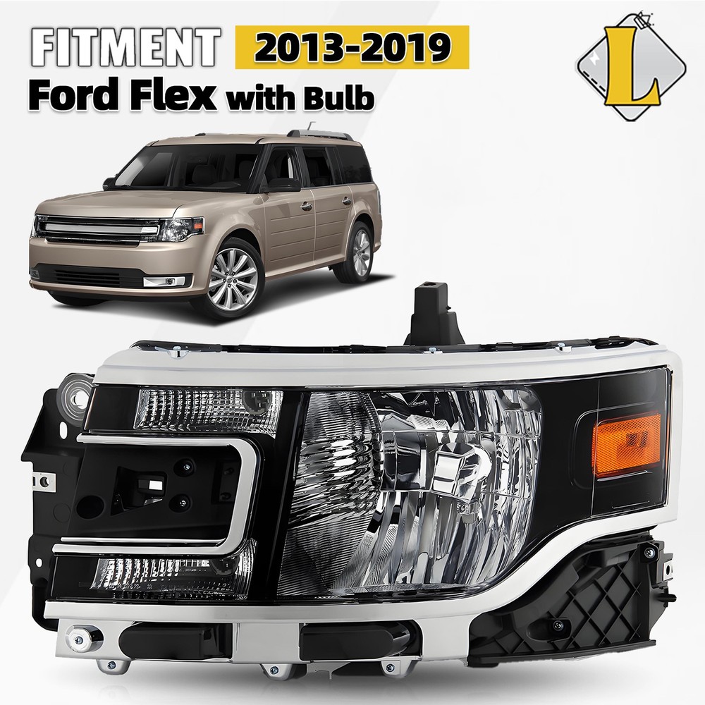Halogen Headlight For 2013-2019 Ford Flex With Bulb Left Driver Side DA8Z13008C