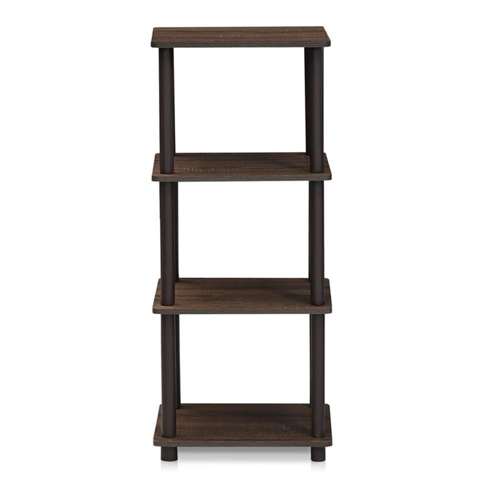 Engineered Wood 2 Space Shelf Walnut/Brown W/ Easy Assembly & Space Saving