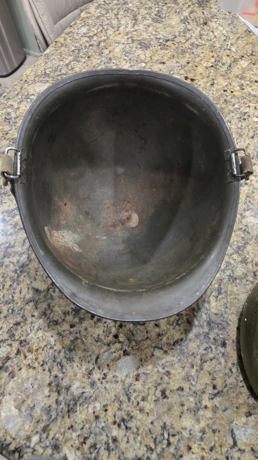 M1 helmet Pre 1944 Rear Seam HOT Stamp 1269c