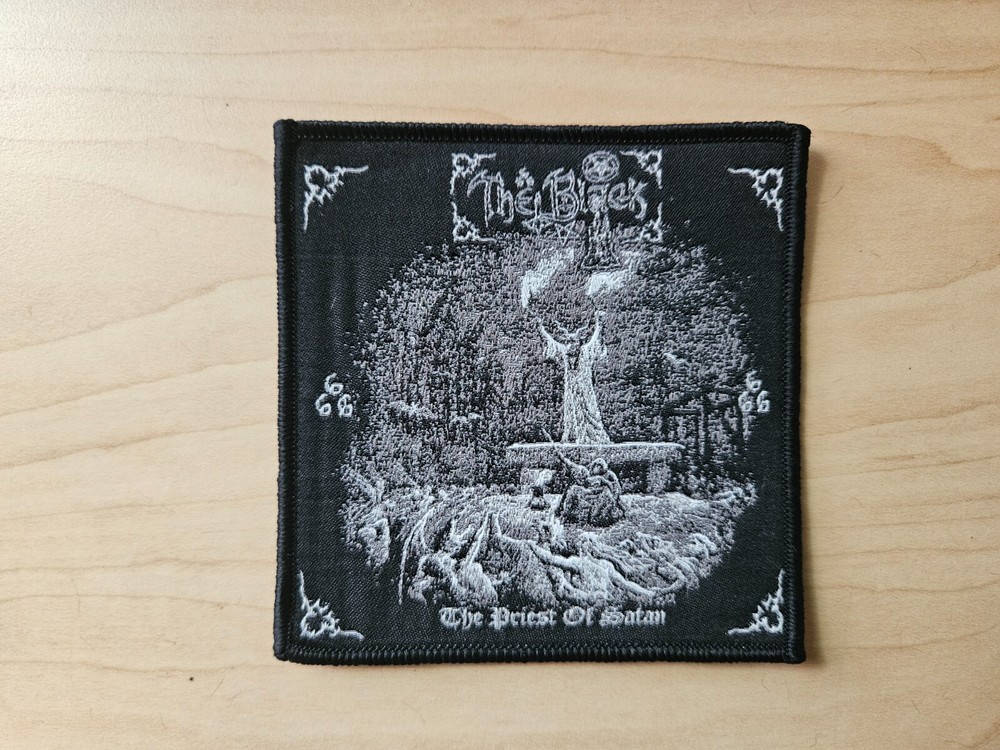THE BLACK, SEW ON BLACK BORDER WOVEN PATCH