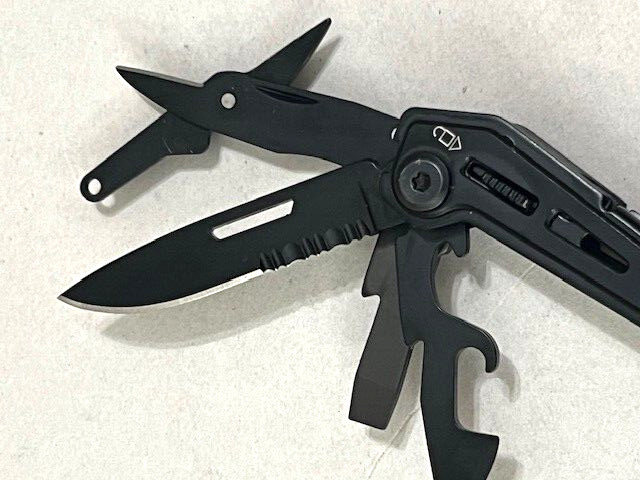 Flissa Multitool Plier Black FOLDING Pocket Tools WITH Sheath - Excellent