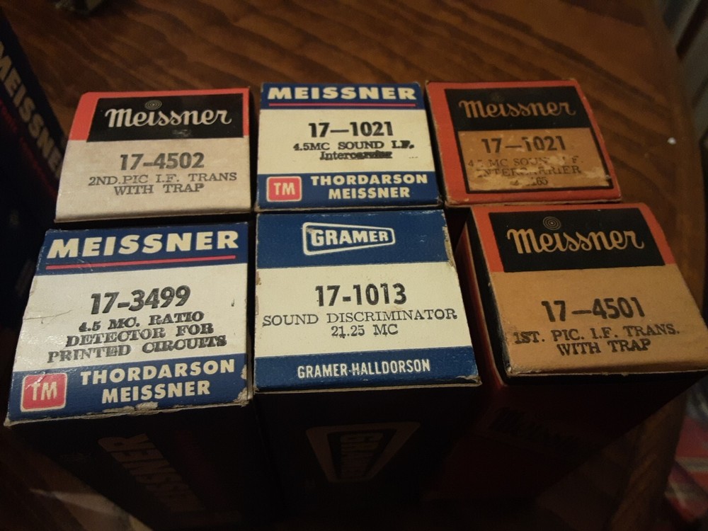 NOS Meissner TV Coils Video Sound IF 6pcs