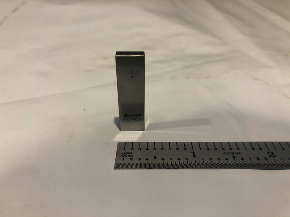 .141" Starrett Rectangular Steel Gage Gauge Block.