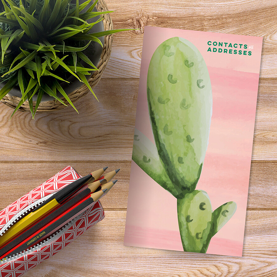 Cactus Address and Contacts Pocket Book