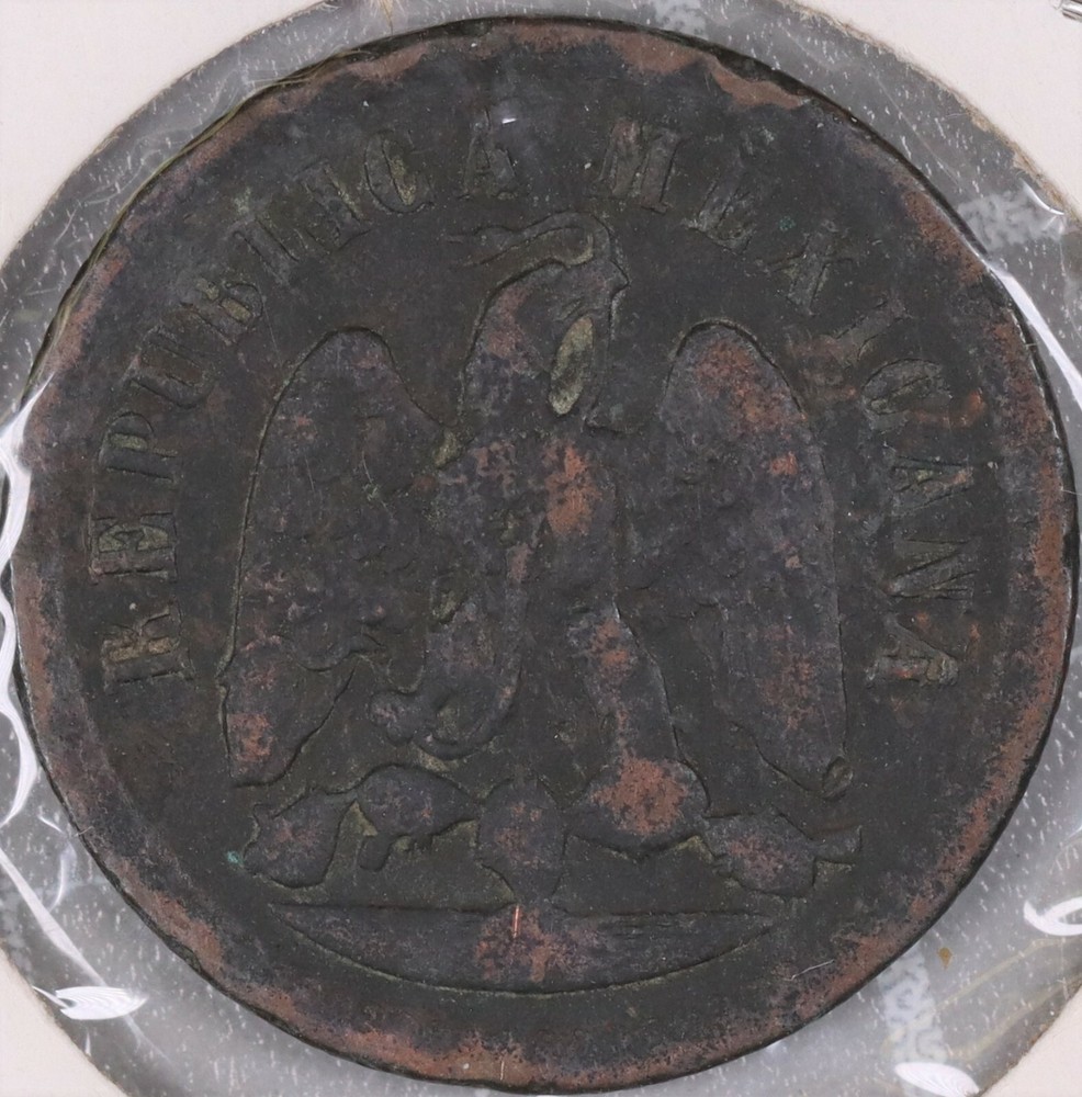 1886 Mo Mexico 1 Centavo Coin #2