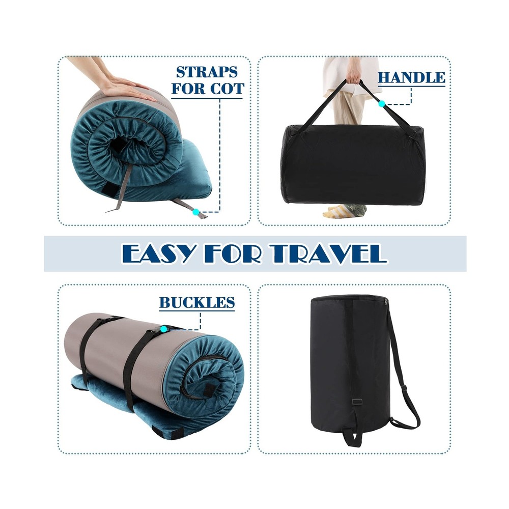 Foam Camping Mattress - Roll Up Sleeping Mat for Cot, Foam Sleeping Pad for C...