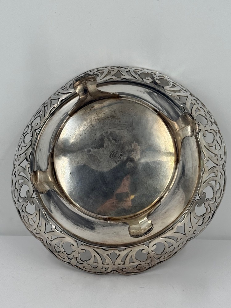 Vintage Wallace Bros Silver Co V1227 Silverplated Footed Centerpiece Bowl Dish