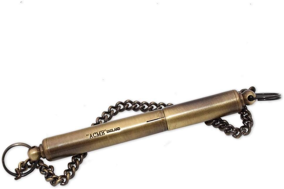 UK-Made Antique Brass Dog Whistle - Adjustable Frequency for Effective Training