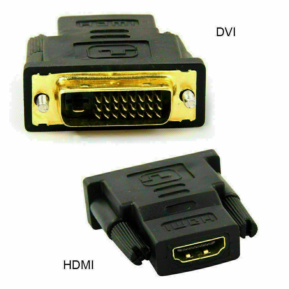 DVI-D Male (24+1 pin) to HDMI Female (19-pin) HD HDTV Monitor Display Adapter