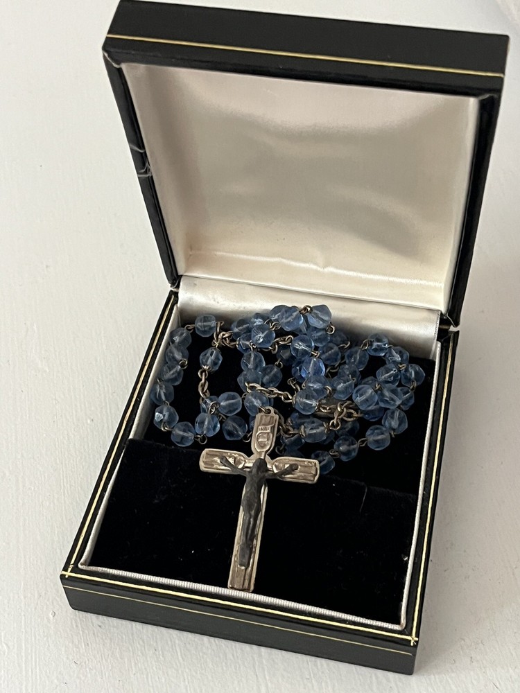 VTG Mid Century Beaded Rosary ITALY